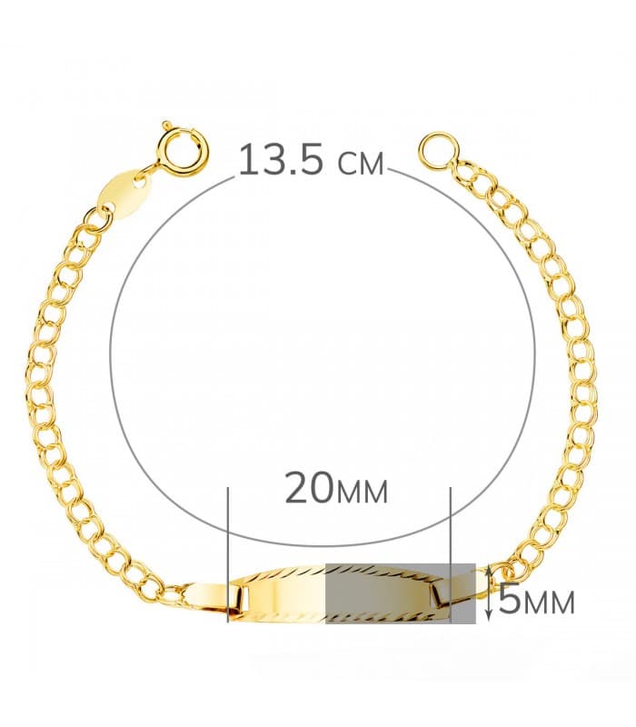 Esclava Bebé Oro Amarillo 18K Hungarina 13.5 cm