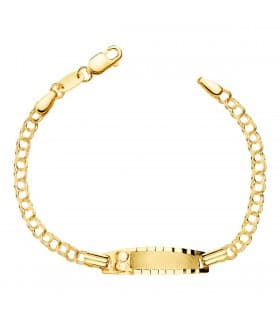 Esclava Bebé Oro Amarillo 18K Hungarina Oso 13 cm