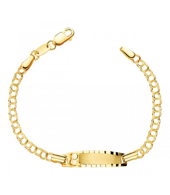 Esclava Bebé Oro Amarillo 18K Hungarina Oso 13 cm