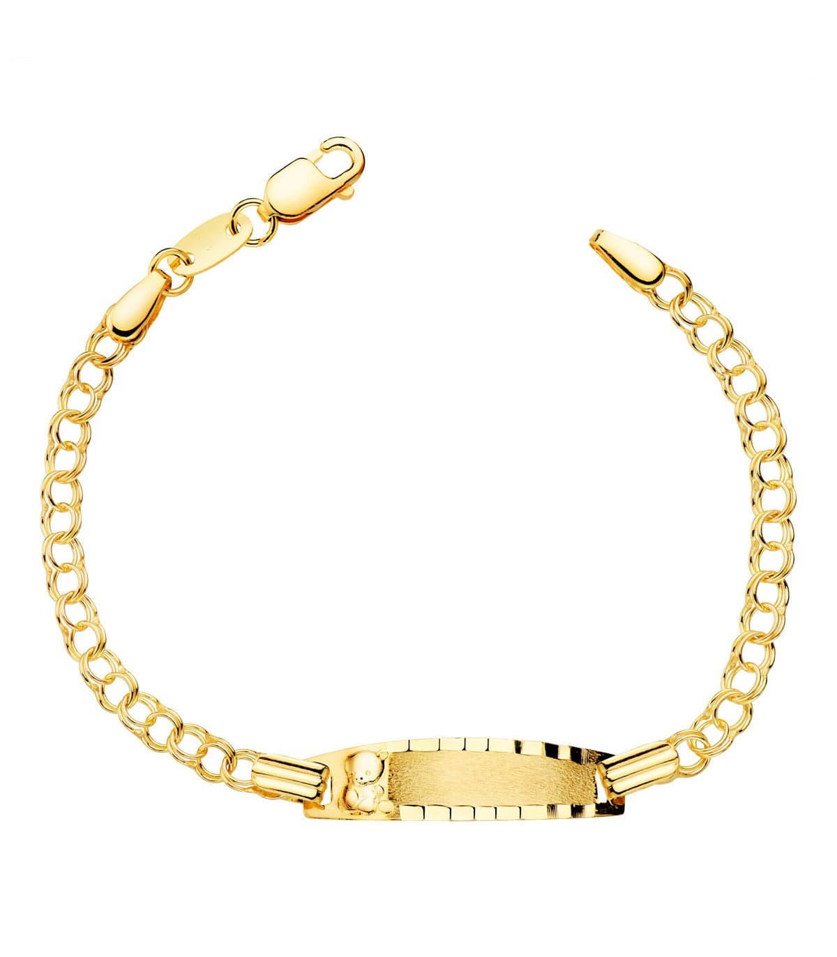 Esclava Bebé Oro Amarillo 18K Hungarina Oso 13 cm
