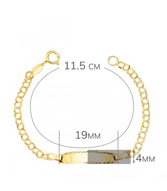 Esclava Bebé Oro Amarillo 18K Hungarina 11.5 cm