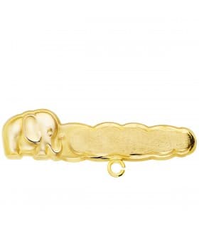 Alfiler Bebé Elefante Nube Oro Amarillo 18K