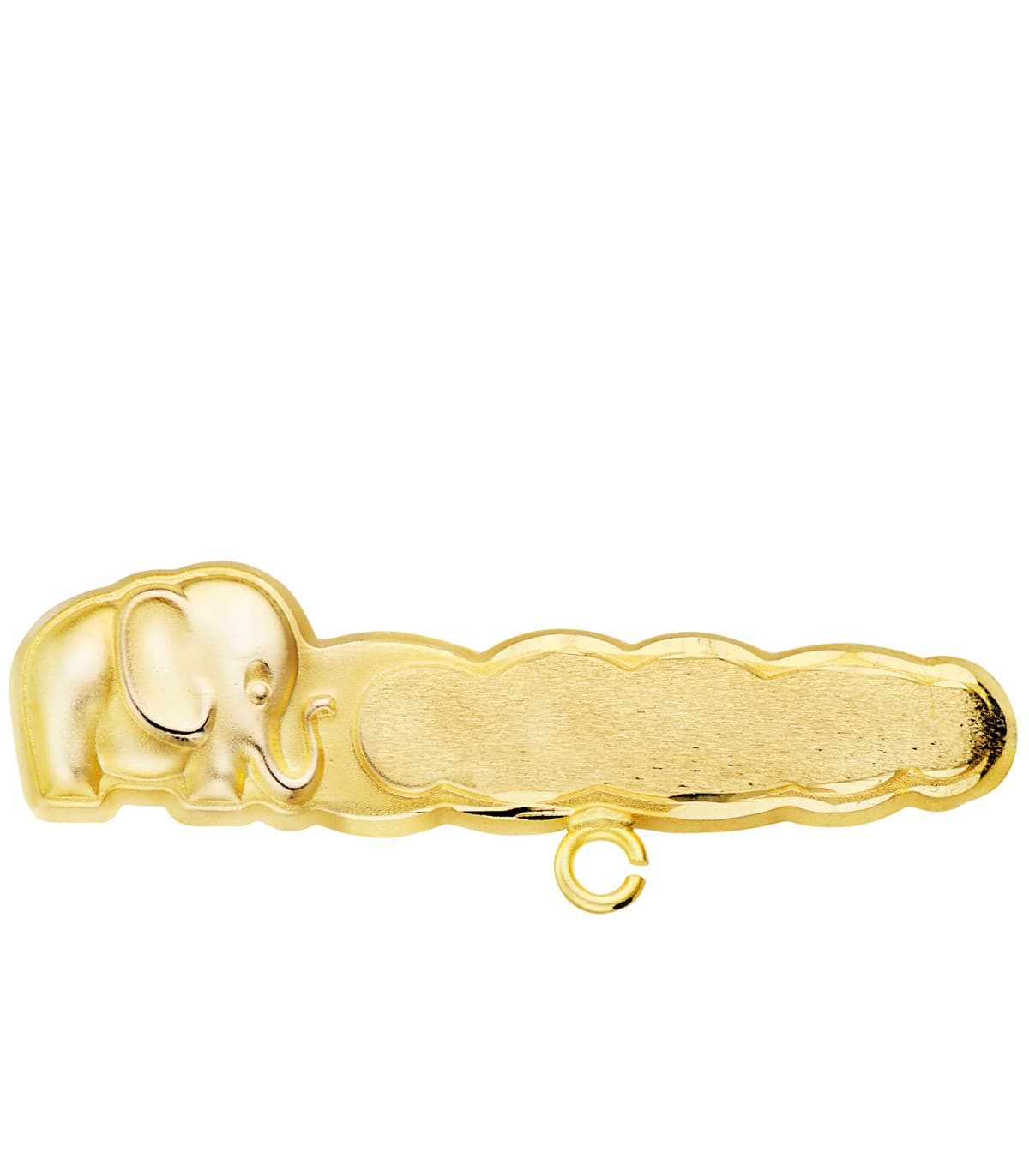 Épingle à nourrice Bébé Éléphant Nuage Or Jaune 18K
