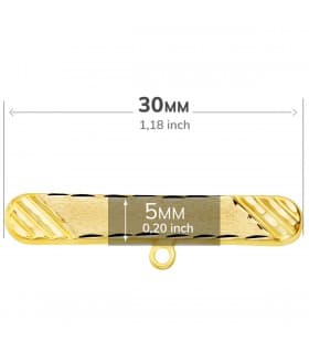 Alfiler Bebé Oro Amarillo 18K Ovalado tallado
