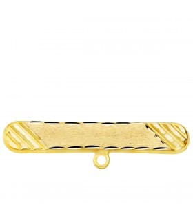 Alfiler Bebé Oro Amarillo 18K Ovalado tallado