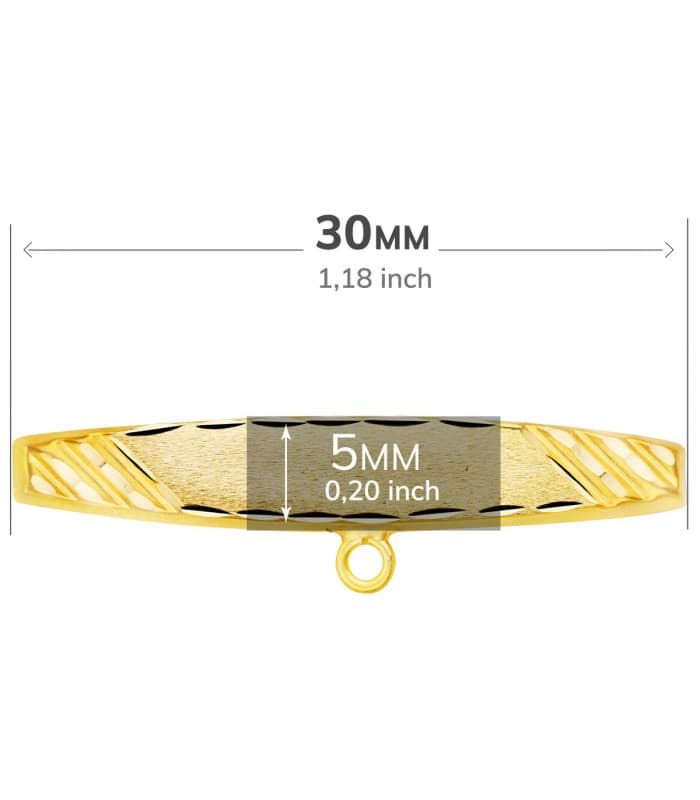 Alfiler Bebé Oro Amarillo 18K Hoja