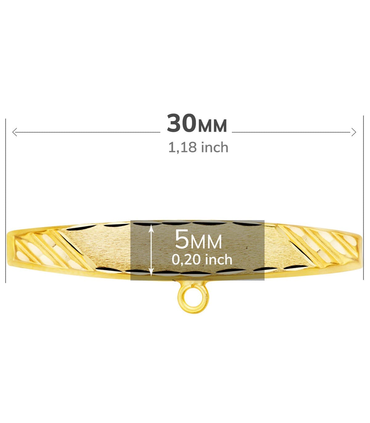 Alfiler Bebé Oro Amarillo 18K Hoja