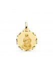 Médaille Vierge Immaculée Or 18 carats 18 mm Sculptée