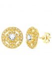 Pendientes rosetón mujer Oro amarillo 18K