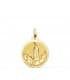 Medalla Virgen de Fátima Oro 18K 18mm Brillo