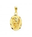 Anhänger oval 750er Gelbgold Jungfrau Maria P9172-320