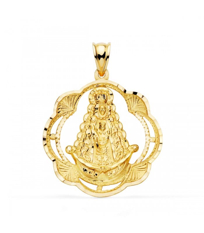 Médaille Notre Dame du Rocío 18K 28 mm