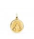 Medaglia oro 18kt 18 mm bordo lucido Madonna