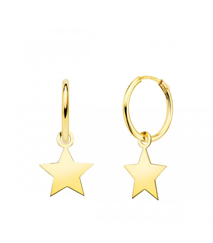 Créoles Étoile Or Jaune 18k