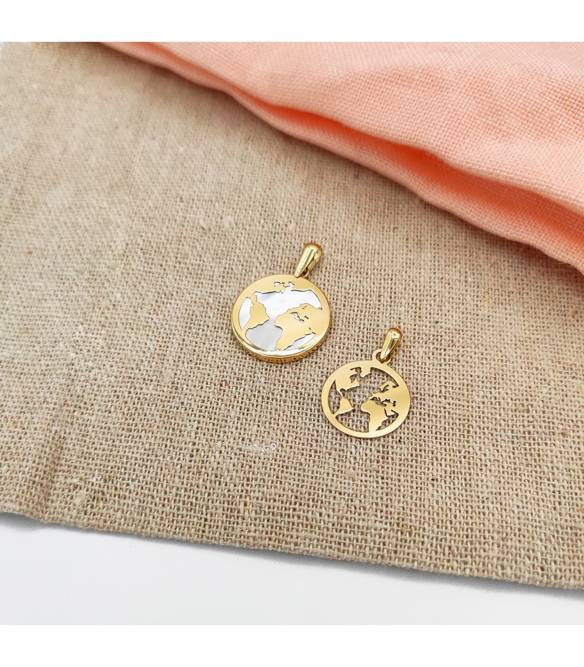 Weltkugel 15 mm, Anhänger 16963 Gelbgold 750, Ausführung in filigran | Schmuck online kaufen