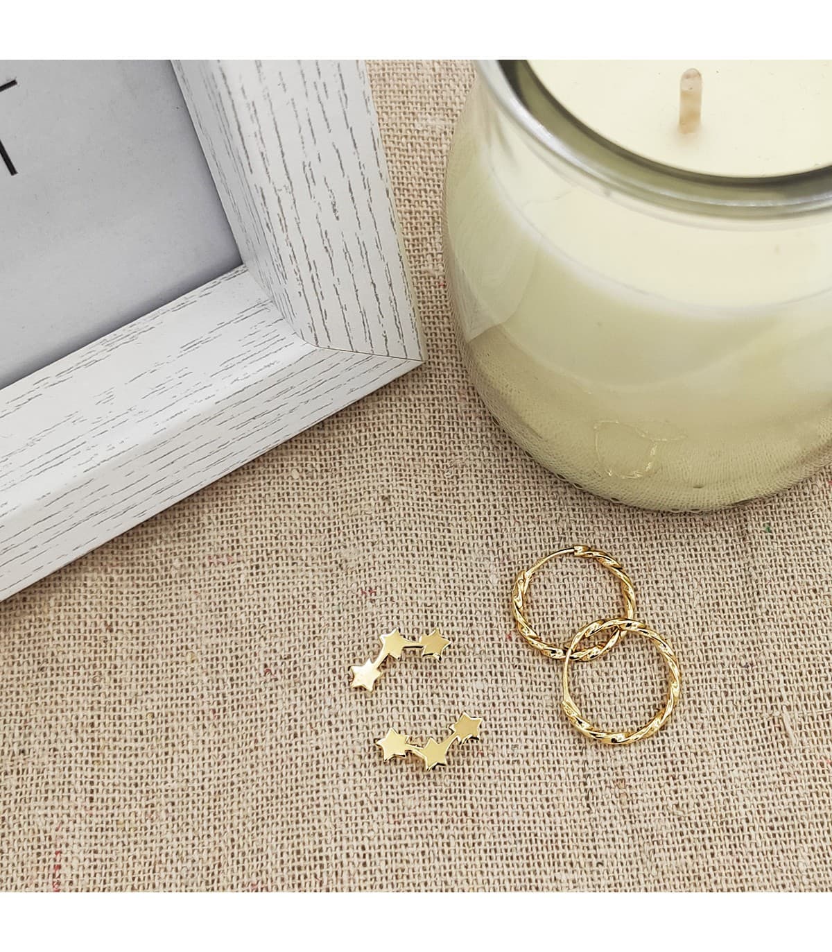 Pendientes aros para mujer - Oro 18 kilates - 16 x 1.5 mm