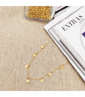 Collar Mujer Chapitas Oro Amarillo 18K 40 cm