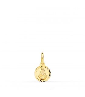 Medalla Mini Virgen del Rocío Oro 18K 7mm