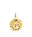 Medalla Virgen del Rocío Oro 18K Brillo 18 mm