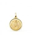 Medalla Virgen del Rocío Oro 18K Bisel 18 mm