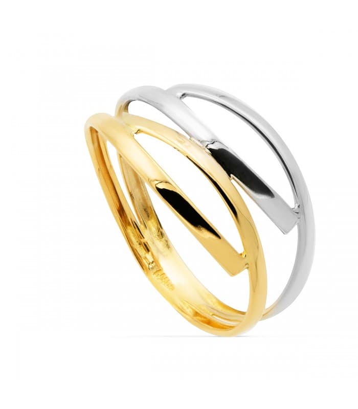 Sortija Galina Oro Bicolor 9K Bandas