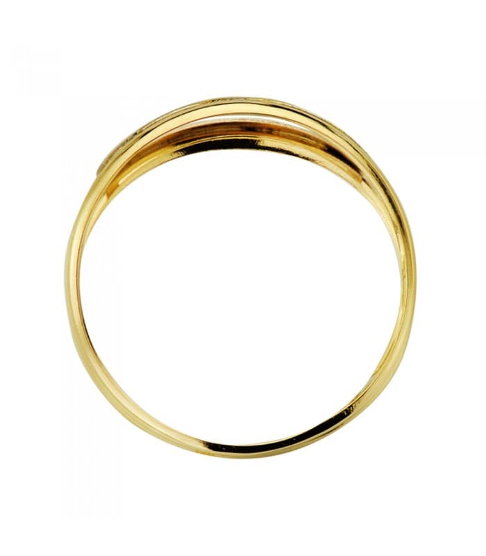 Sortija Irenka Oro Bicolor 9K Bandas