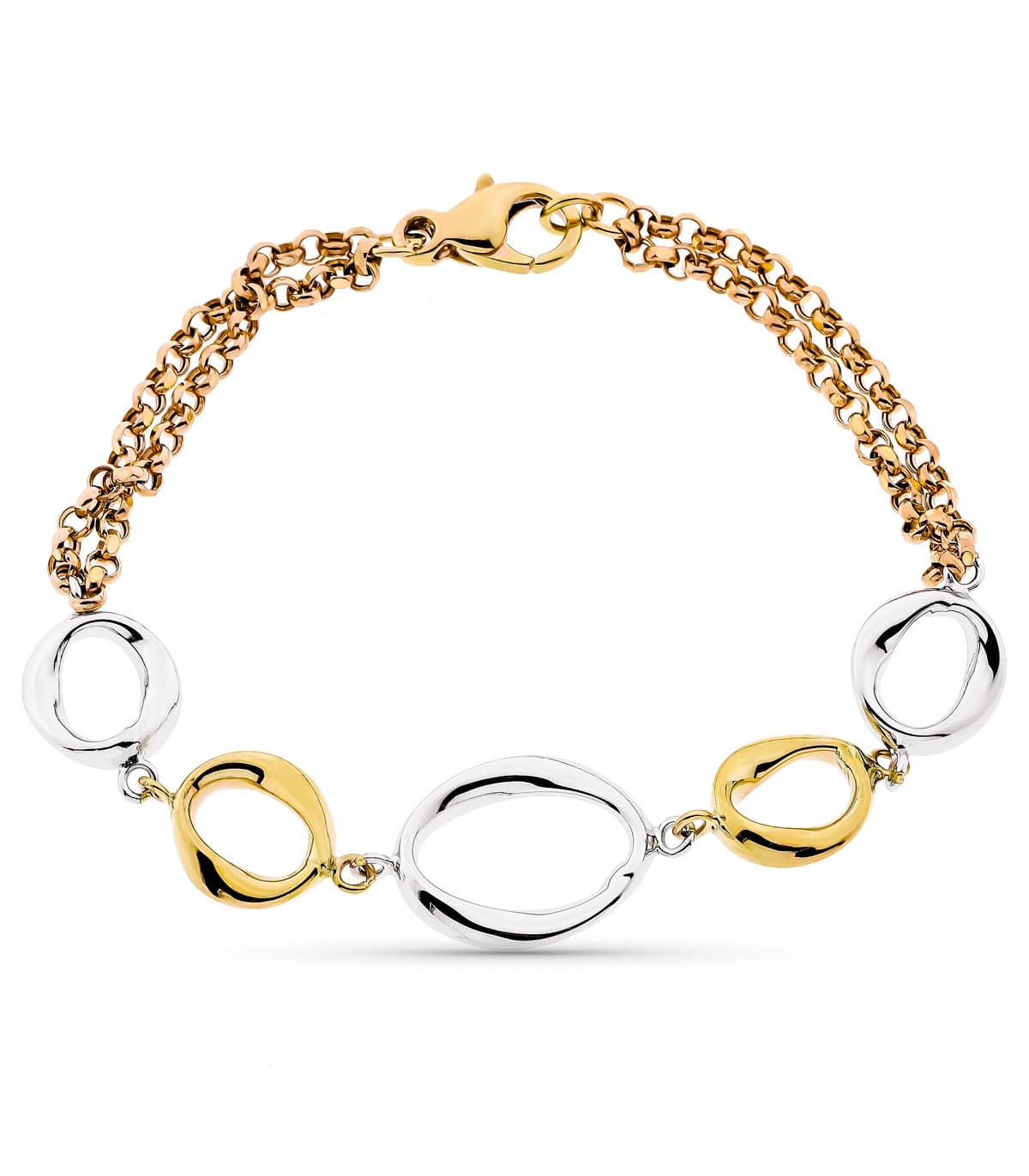 Pulsera Mujer Oro Tricolor 18K Rosalía