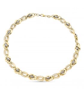 Gargantilla Mujer Olesia Oro Bicolor 9K Eslabones