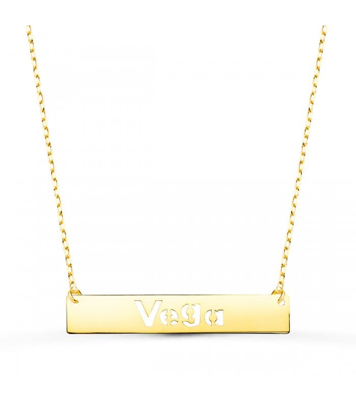 Collar personalizado barra Oro Amarillo 18K 25