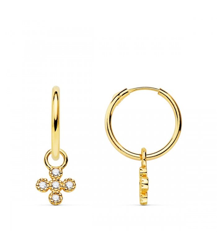 Pendientes Aro Croix Oro Amarillo 18k