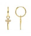 Pendientes Aro Puñal Oro Amarillo 18k