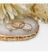 Anillo Corona Oro amarillo 18K sortija diseño de tiara de oro con piedras