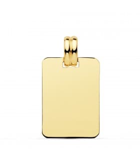 Chapa Colgante Plana Oro 18K 21 mm