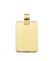 Pendentif Plaque Or Lisse 18K 21 mm