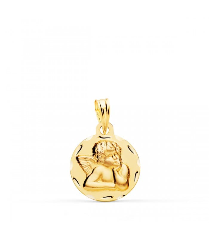 Medalla para bebé de ángel de la guarda - oro 18 kilates - joyeria online