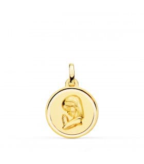 Medalla Virgen niña bisel