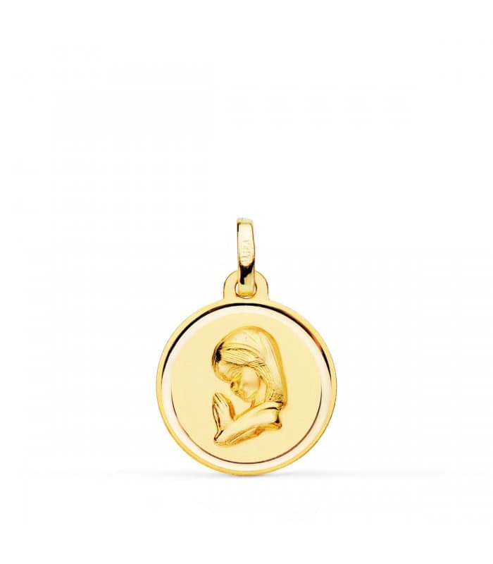 Medalla Virgen niña bisel