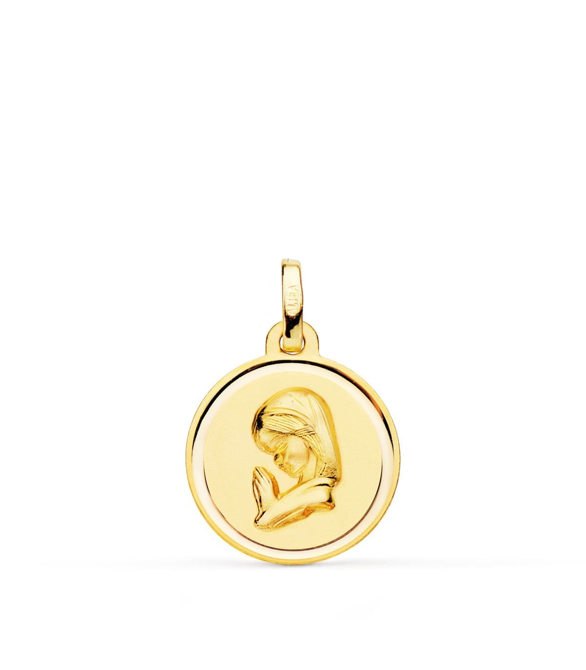 Médaille Vierge priant 18K Bisel 16mm