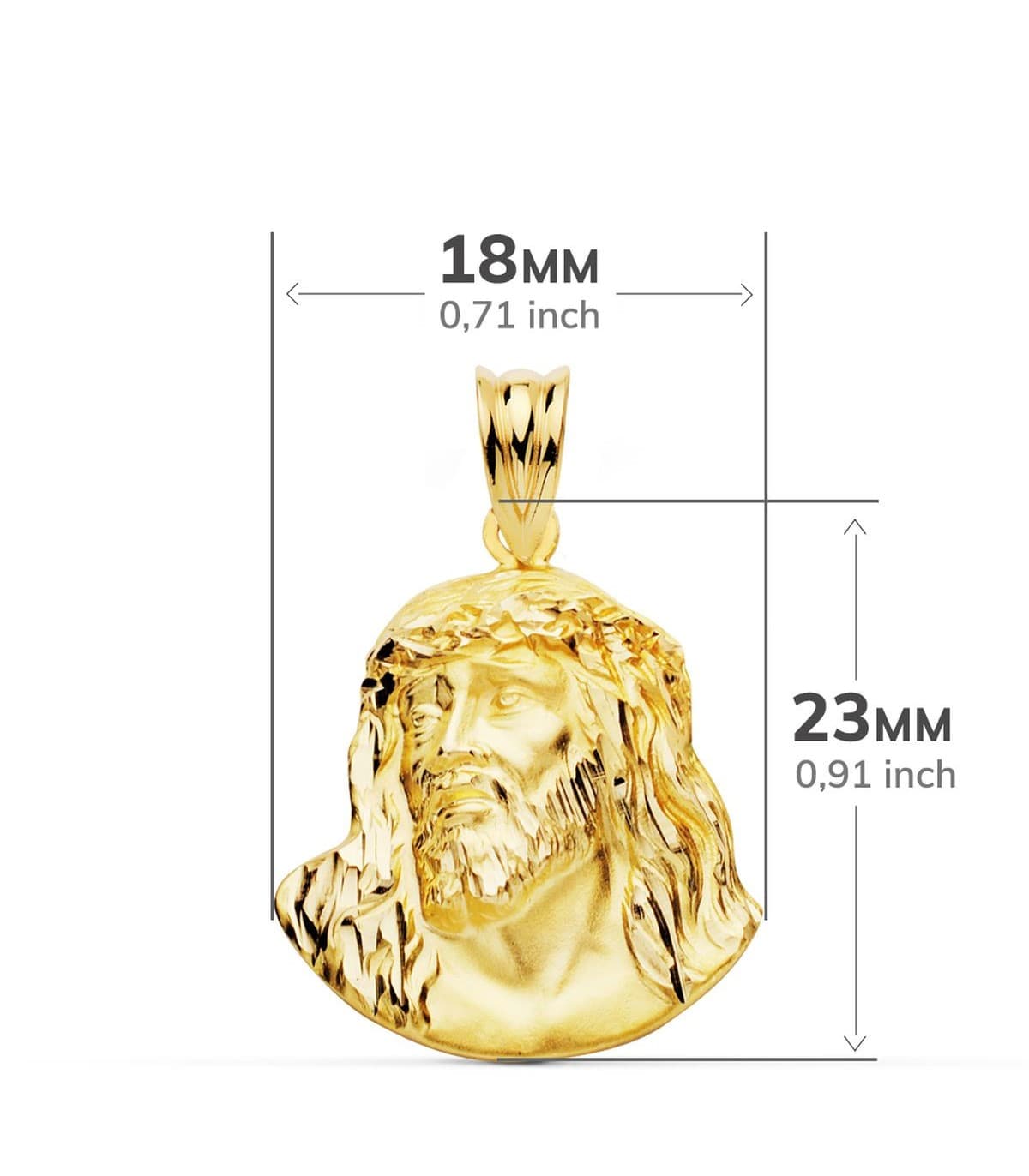 Cristo Santo rostro 20x18mm Colgante religioso