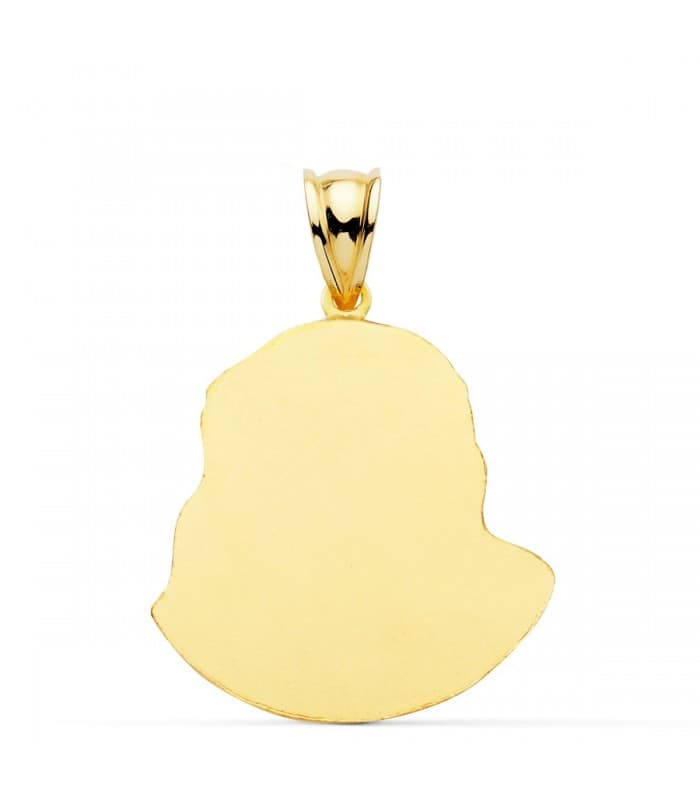 comprar joyas online - Cristo Santo rostro 24x22mm colgante religioso oro 18K