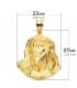 comprar joyas online - Cristo Santo rostro 24x22mm colgante religioso oro 18K