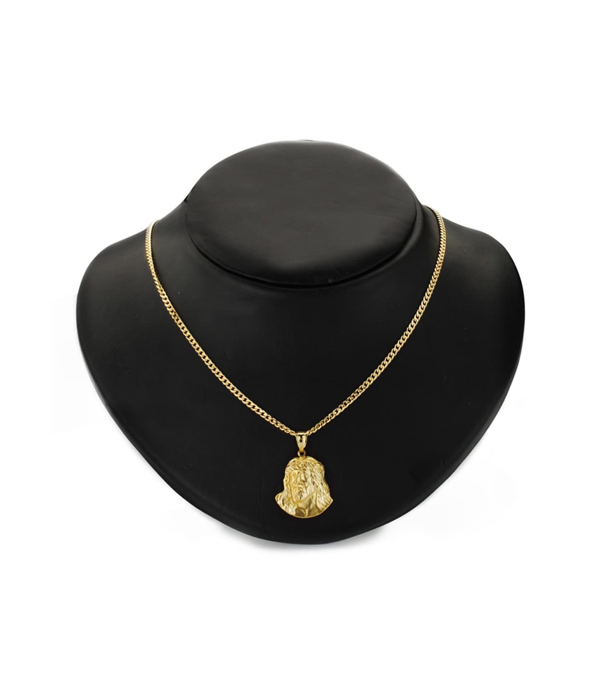 comprar joyas online - Cristo Santo rostro 24x22mm colgante religioso oro 18K