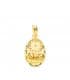 Médaille enfant et horloge ovale or 18 carats
