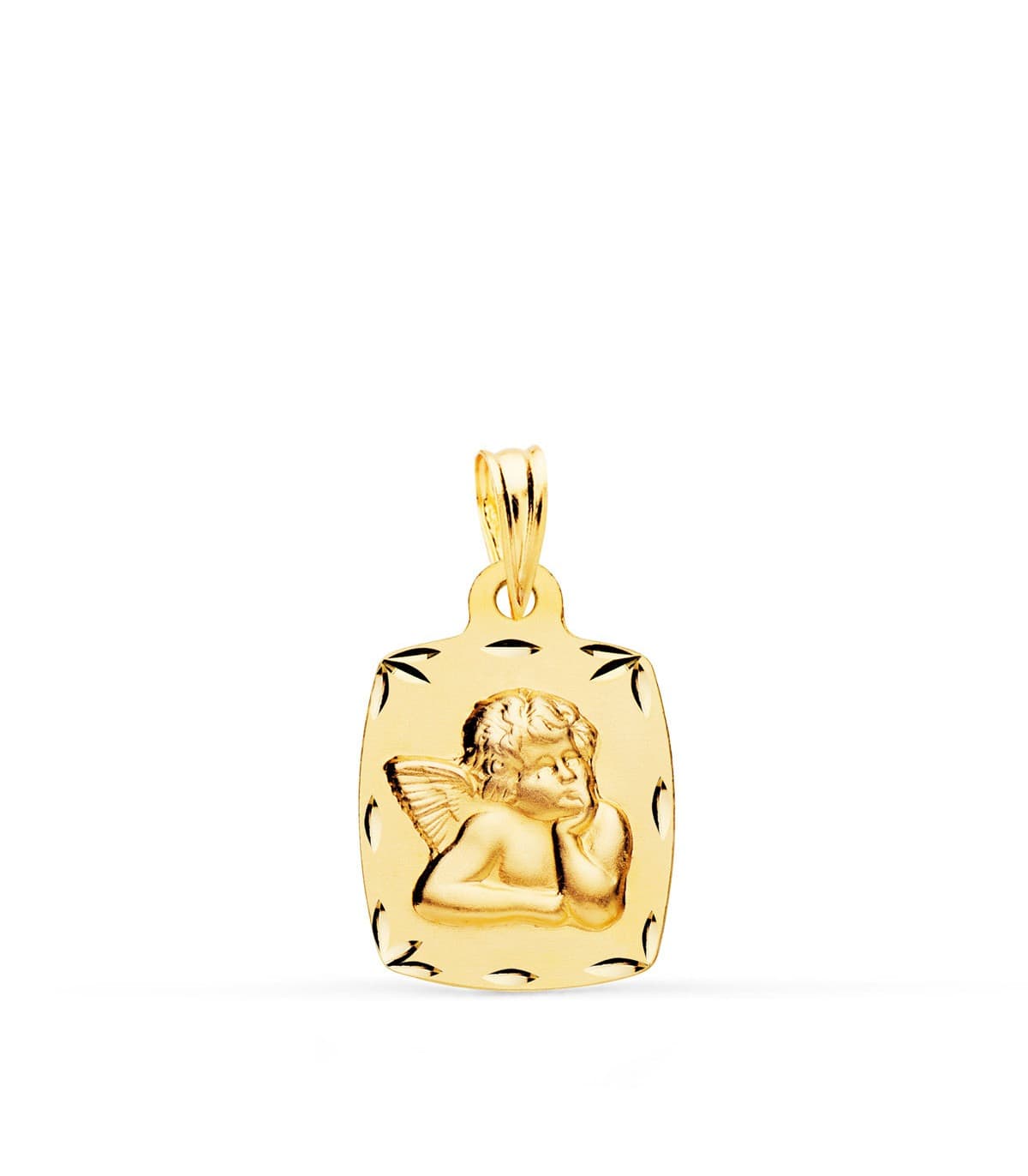 Medalla Bebé Ángel de la Guarda Tonel Oro 18k 19 mm