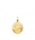 Medalla niño del pesebre oro 18K 14mm Bisel - medalla religiosa - medalla nacimiento niño Jesús