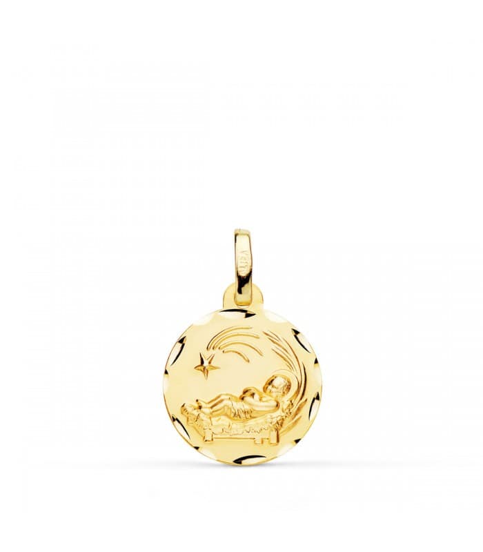 Medalla niño del pesebre pequeña oro 18ktes - medalla religiosa - medalla nacimiento niño Jesús