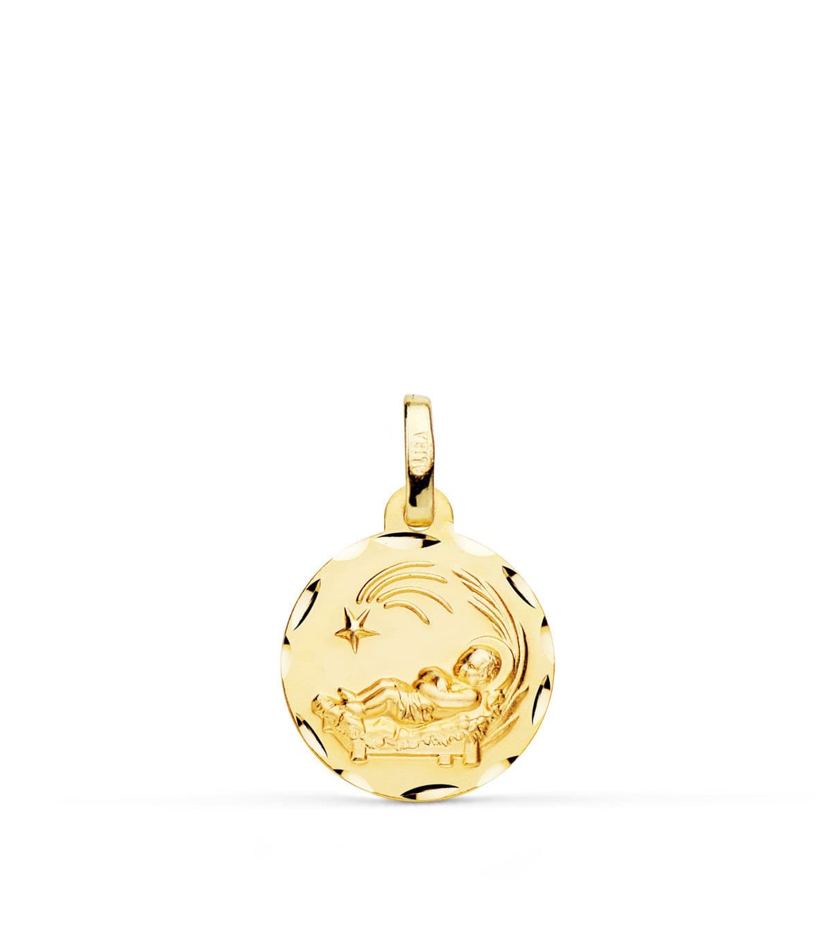 Medalla niño del pesebre pequeña oro 18ktes - medalla religiosa - medalla nacimiento niño Jesús
