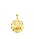 Médaille enfant et horloge feuilles or 18 carats