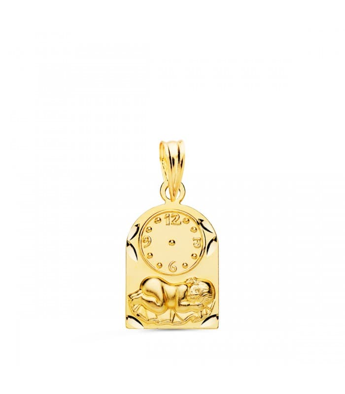 Medalla  niño y reloj capilla oro 18ktes