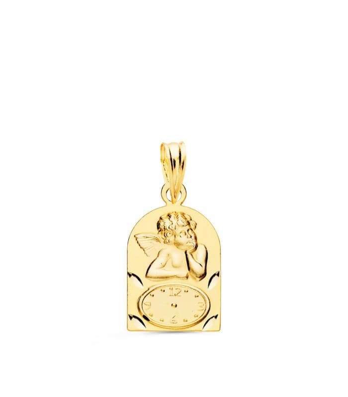 Medalla  niño y reloj capilla oro 18ktes